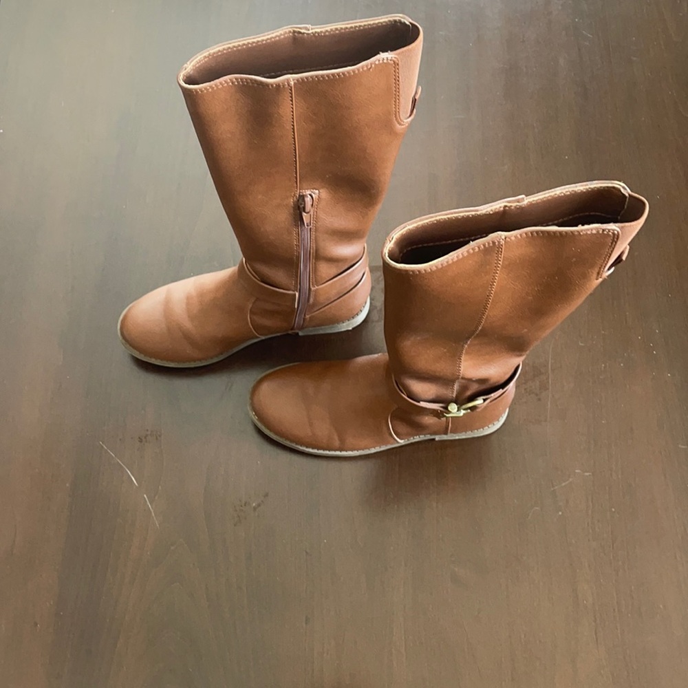 Joe Fresh Girls Brown tall boots Size 1 NWOT